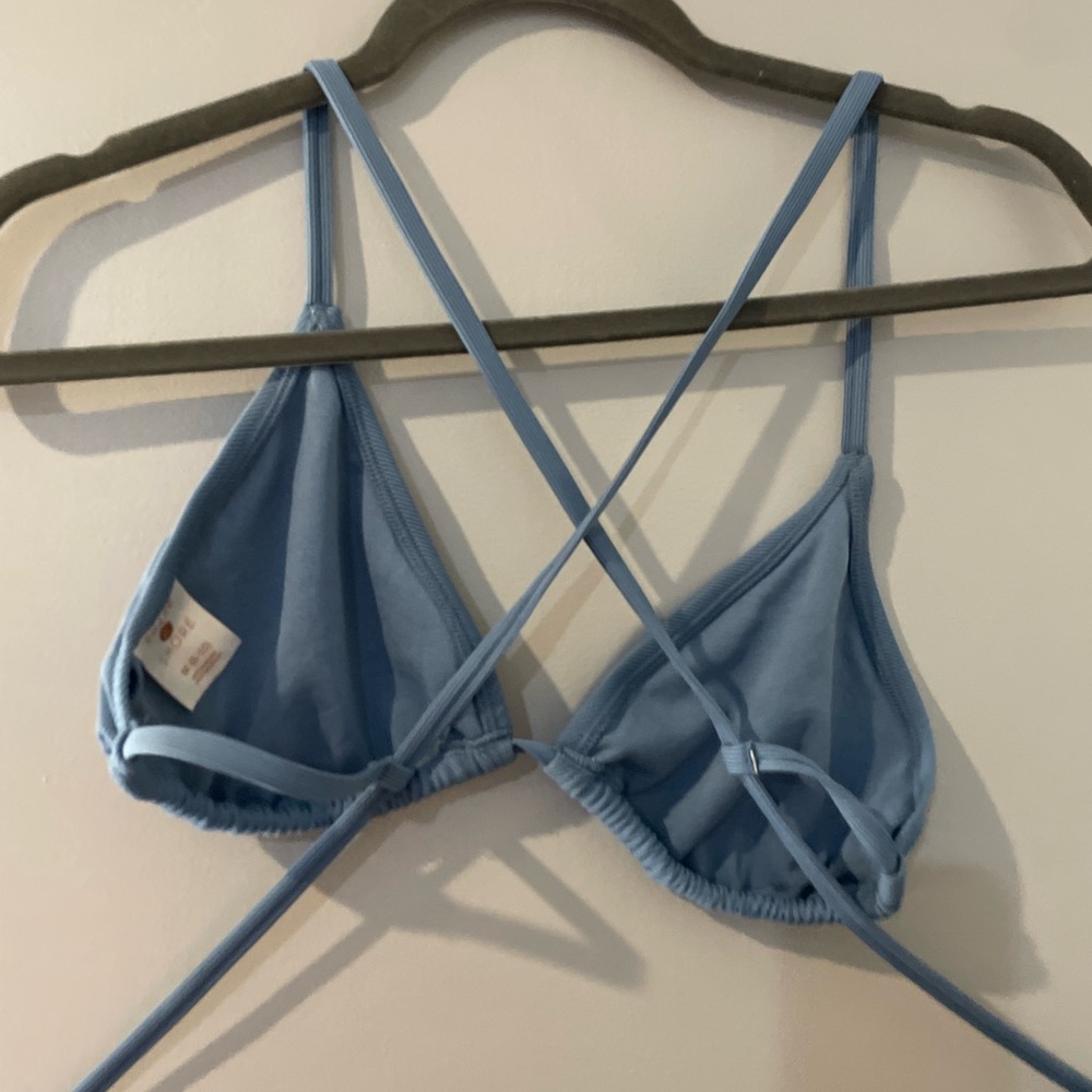 Shade & Shore Light Blue Triangle Bikini Top